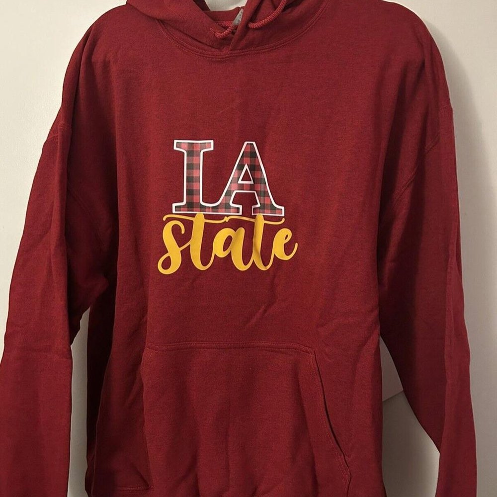 New Gildan Iowa State Cyclones Classic Cardinal Hoodie Hooded Sweatshirt Adult
